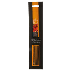 Lot de 20 Bâtons d'Encens 25cm Ambre