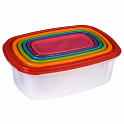Description générale Ce lot comprend 6 boîtes de conservation colorées, idéales pour le rangement et la conservation des alim ...