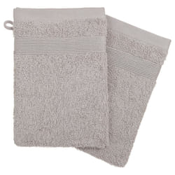 Lot de 2 Gants de Toilette  Confort  15x21cm Taupe