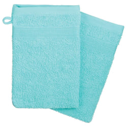 Lot de 2 Gants de Toilette  Confort  15x21cm Aqua