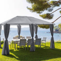 Hesperide - Toile de tonnelle Santorini ardoise 4x3m en polyester - Hespéride