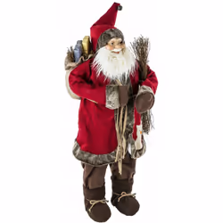 Créez votre ambiance de Noël grâce à ce Père Noël debout, dans son costume traditionnel. FICHE TECHNIQUE - Statuette du père  ...