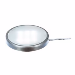 Kit de 4 spots ronds - 9 LED - Lumière blanche fixe - Diamètre 5.75 cm - Alimentation incluse Tension d'utilisation : 12V (Bl ...