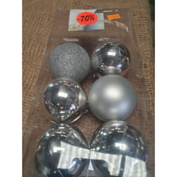 Atmosphera - Boules de Noël Argentées 70mm - Fééric Lights & Christmas