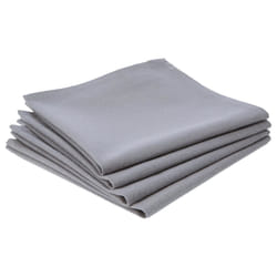 Lot de 4 Serviettes de Table  Coton  40cm Gris Clair