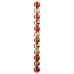 Déco de sapin Lot de 12 Boules de Noël D 6 cm - Rouge et Doré - Feeric Christmas (-) Dimensions : D. 6 cm - 12 Boules assorti ...