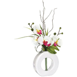 Vase orchidées artificielles vase céramique H44cm - Atmosphera créateur d'intérieur