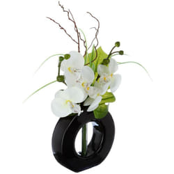 Atmosphera - Vase orchidées artificielles vase céramique H44cm créateur d'intérieur
