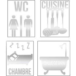 Atmosphera - Stickers miroir plaque de porte créateur d'intérieur