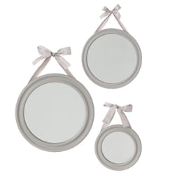 Lot de 3 miroirs ronds à ruban