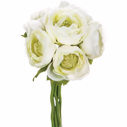 Pour une décoration florale remplie de douceur, optez pour le Bouquet de 6 renoncules artificielles, H25 cm Atmosphera. Des f ...