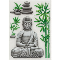 Atmosphera - Sticker relief Bouddha 50x30 créateur d'intérieur