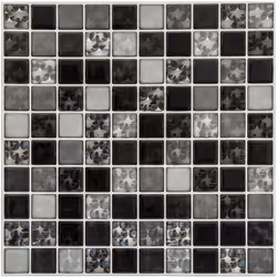 Lot de 2 stickers carrelages eye - Atmosphera createur d'interieur. Couleur : Noir. Matière principale : Pvc. Longueur : 26.0 ...