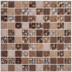Lot de 2 stickers carrelages eye - Atmosphera createur d'interieur. Couleur : Marron. Matière principale : Pvc. Longueur : 26 ...