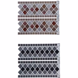 Sticker carrelage frise 38x25 - Atmosphera createur d'interieur. Couleur : Marbre. Matière principale : Pvc. Longueur : 25.00 ...