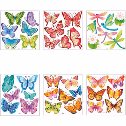 Sticker en relief papillon - Atmosphera createur d'interieur. Couleur : Ocre. Matière principale : Pvc. Longueur : 30.50 cm.  ...