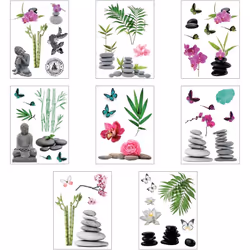 Sticker illustratif "zen" 50x70 - Atmosphera createur d'interieur. Couleur : Bouddha poisson. Matière principale : Pvc. Longu ...