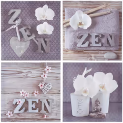 Cette jolie toile imprimée ZEN FLEUR apportera à votre pièce une atmoshère particulière.