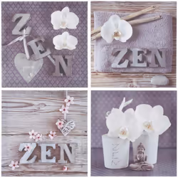 Cette jolie toile imprimée ZEN FLEUR apportera à votre pièce une atmoshère particulière.