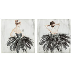 Toile imprimée stras danseuse 48X48