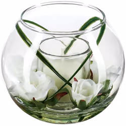 La composition florale artificielle et bougie Atmosphera est une décoration pleine de romantisme. Elle est parfaitement mise ...