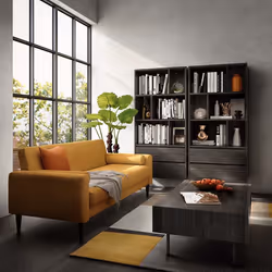 Plante artificielle et Boule en verre H17