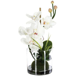 Atmosphera - Composition d orchidées artificielles vase verre H37cm créateur d'intérieur
