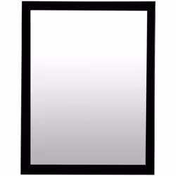 Miroir mural 34x44 - Atmosphera createur d'interieur. Couleur : Noir. Matière principale : Verre. Longueur : 34.00 cm. Largeu ...