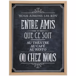 Dans un esprit de petit café de quartier, ce cadre déco "Johan" Atmosphera partage avec ses lecteurs une pensée positive à tr ...