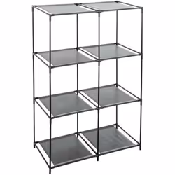 Cube 6 casiers - 5 five simply smart. Couleur : Noir. Matière principale : Acier. Longueur : 68.00 cm. Largeur : 34.00 cm. Ha ...