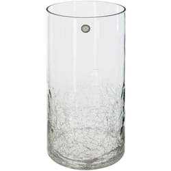 Atmosphera - Vase cylindre verre craquelé H30cm créateur d'intérieur