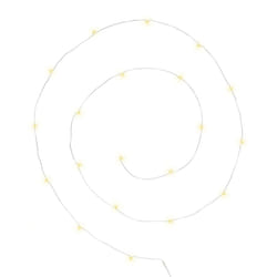 Guirlande Lumineuse  20 Led Blanc Chaud  215cm Chrome