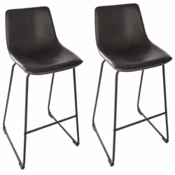 Élevez l'ambiance de votre espace avec le Lot de 2 Tabourets de Bar Loïs Noir d'Atmosphera. Conçus pour ceux qui apprécient l ...