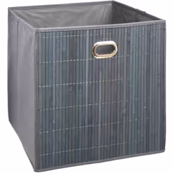 Optez pour ce panier de rangement en bambou, disponible en coloris naturel ou gris, pour ajouter une touche naturelle et fonc ...