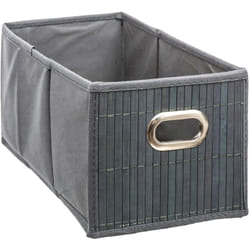Boîte de rangement profonde en bambou et tissu Mix'n modul - Gris
