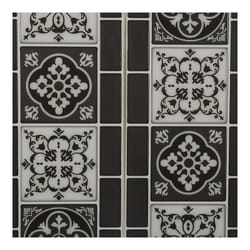 Atmosphera - Décoratif tuile autocollant modèle couleur noire