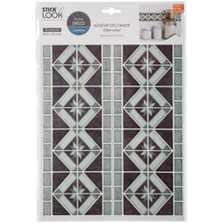 Atmosphera - Lot de 2 stickers carrelages frisé gris créateur d'intérieur