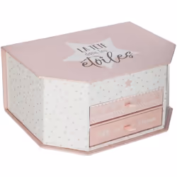 Boite à bijoux - ATMOSPHERA - Ethnic - Rose - Eucalyptus - L. 21 x l. 165 x H. 10 cm