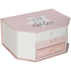 Boite à bijoux - ATMOSPHERA - Ethnic - Rose - Eucalyptus - L. 21 x l. 165 x H. 10 cm