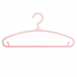 Lot de 6 Cintres pour Enfant  Basique  28cm Rose