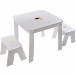 Créez un univers à l'image de vos enfants avec cet ensemble table et 2 tabourets pour enfant Atmosphera for kids. Cet ensembl ...