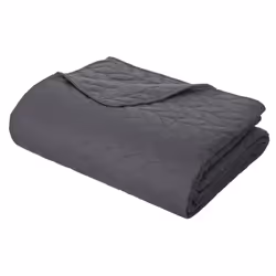 Dessus de lit tressé 240x260 + 2 taies gris foncés