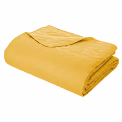 Dessus de lit tressé 240x260 + 2 taies ocres