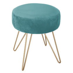 Tabouret vert pieds métal