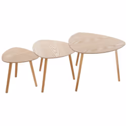 Description générale Découvrez le set de 3 tables à café Mileo, un ensemble élégant et fonctionnel qui apporte une touche de  ...