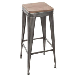Tabouret de bar gris Joris gm Atmosphera