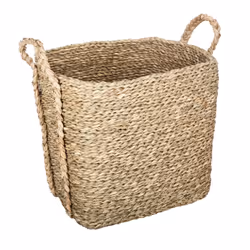 Lot de 3 paniers seagrass rectangles naturel