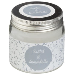 Bougie Parfumée en Verre  Bocal  65g Santal & Immortelle