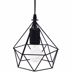 Suspension métal fil D19 cm H22 Noir - ATMOSPHERA