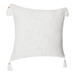 Housse de Coussin  Slub  40x40cm Blanc